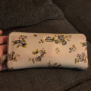 Coach Cream Floral Wallet